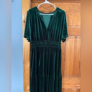 Velvet maxi dress size XL